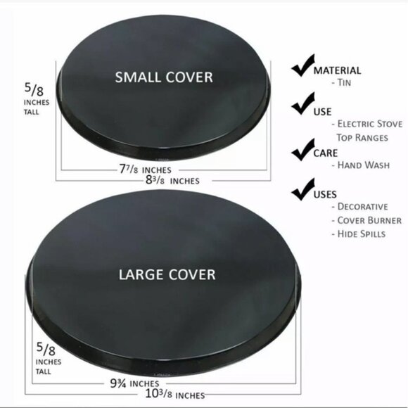 Range Kleen Burlap Blessings Farmhouse Range Stove Covers Round Set of 4 - Picture 8 of 13